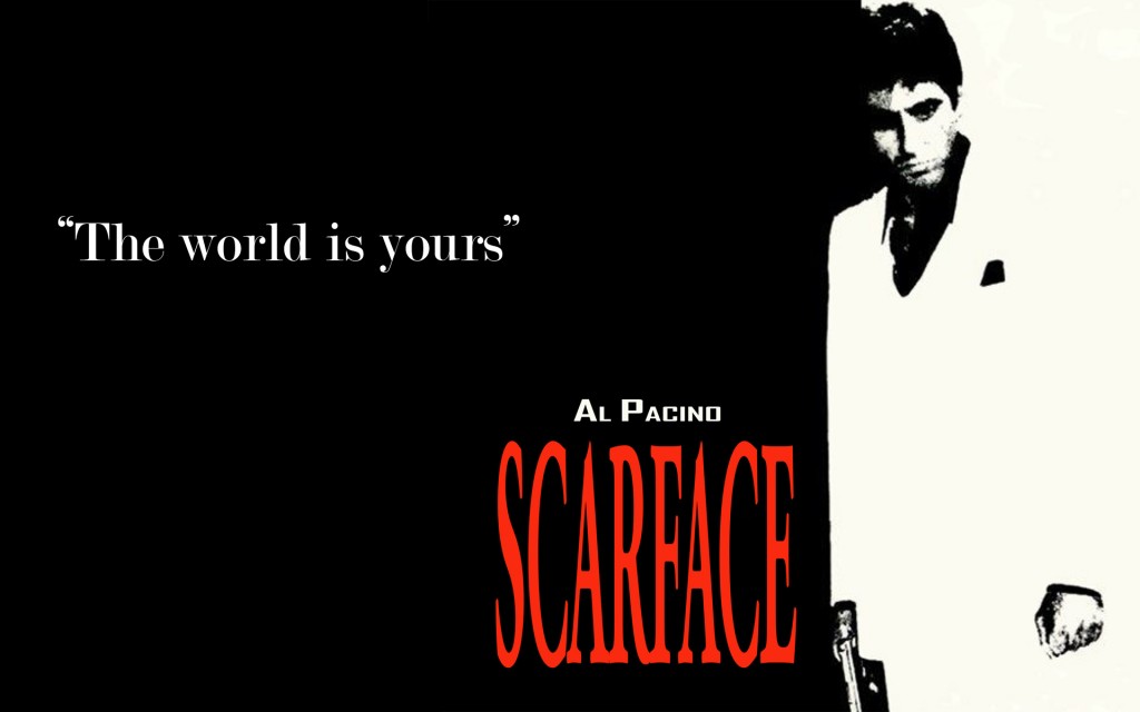 1983's monochrome scheme for Scarface showing the change in the industry over 50 years