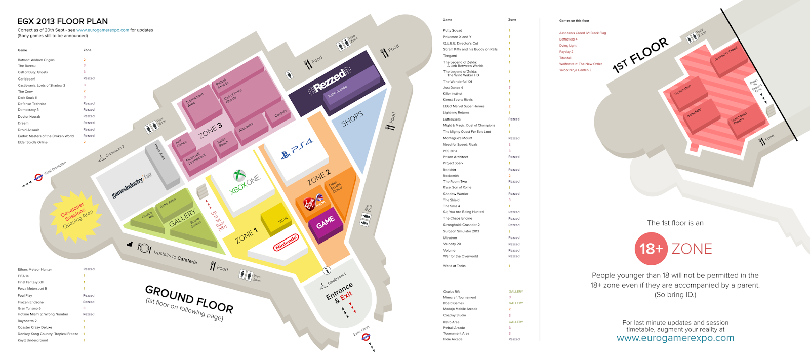 This is the floor plan from 2013's Expo... now do you see why you need a plan?