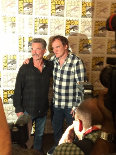 Quentin Tarantino & Kurt Russell promoting new feature The Hateful Eight.