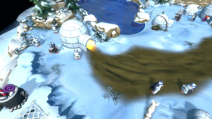 Not even the igloos are safe from your evil mittens.